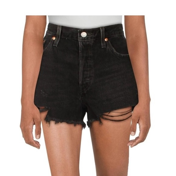 Levi's Womens 501 Original Button Fly High Rise Cutoff Shorts - Picture 1 of 2